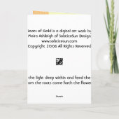 Wortels van goud kaart (Achterkant)