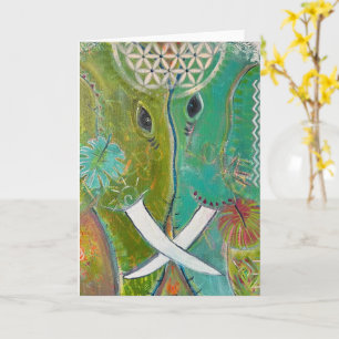 Wortels van Herinnering Olifanten groeten -blank Kaart