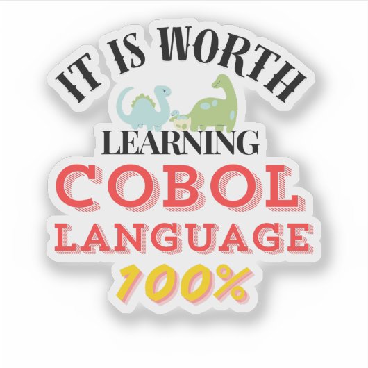 Worth Learning Cobol Programming Language Sticker (Voorkant)