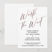 Worth the Wait Uitgesteld Bruiloft Roos Gold Kaart (Voorkant / Achterkant)