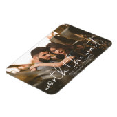 Worth the Wait Wedding Photo Script Modern Magneet (Linkerzijde)