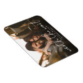 Worth the Wait Wedding Photo Script Modern Overlay Magneet (Rechterzijde)