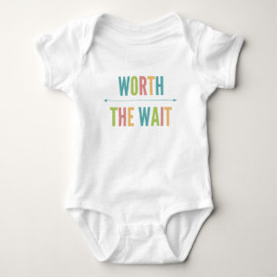 Worthe Wait - Adoption - Modern - New Baby Romper