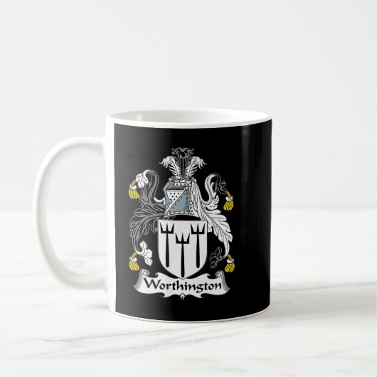 Worthington Coat of Arms Family Crest Koffiemok (Links)