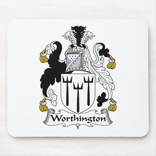 Worthington Family Crest Muismat (Voorkant)