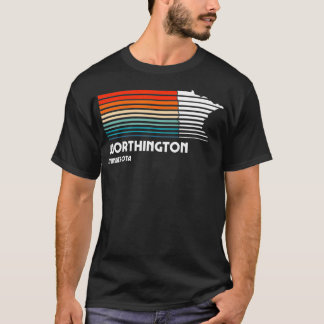 Worthington Minnesota Retro  Style City T-shirt