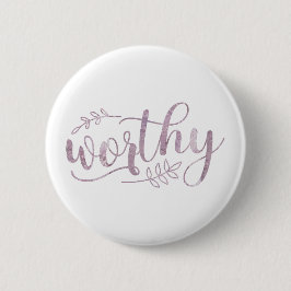 Worthy Boho Calligraphy Ronde Button 5,7 Cm