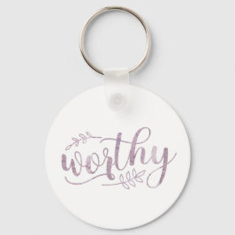 Worthy Boho Calligraphy Sleutelhanger