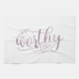Worthy Boho Calligraphy Theedoek