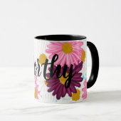 Worthy Multi-Colored Daisies Mok (Voorkant rechts)