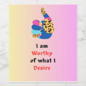 Worthy Wijn Etiket (Enkel label)