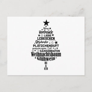 Wortwolke Weihnachtsbegri ffe Tannenbaum Form Briefkaart