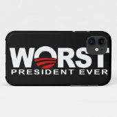 Wost President Ever - anti-Obama Case-Mate iPhone Case (Achterkant (horizontaal))