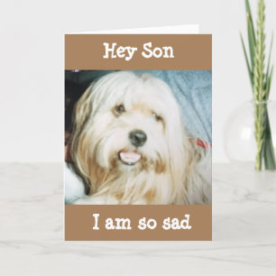 WOU DAT DIT PERSOONLIJK ZOON "GELUKKIGE VERJAARDAG KAART