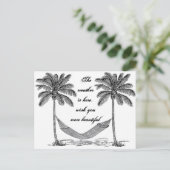Wou dat je een mooi  palmboom briefkaart was (Staand voorkant)