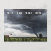 Wou dat je hier was tornado vakantie briefkaart (Voorkant)