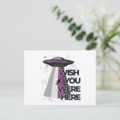 "Wou dat je hier was" UFO Briefkaart (Staand voorkant)