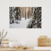 Woud in de winter poster (Keuken)