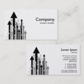 Woud van pijlen - zwart en wit (goud) visitekaartje (Voorkant / Achterkant)