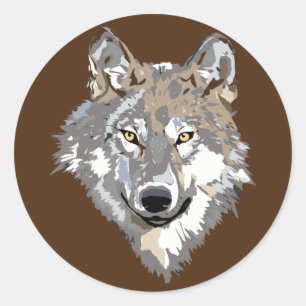 woudgezichtstickers ronde sticker