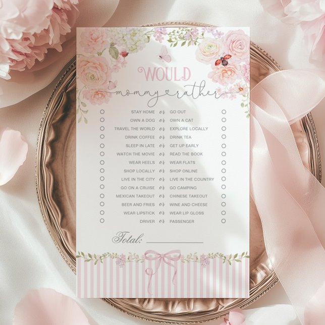 Would Mommy Rather Love Bug Baby Shower Game (Creator heeft geüpload)