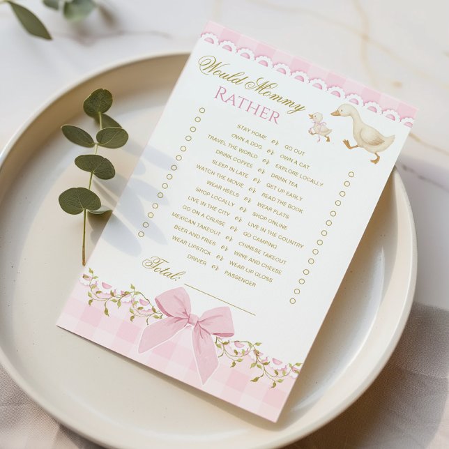 Would Mommy Rather Silly Goose Pink Gingham game (Creator heeft geüpload)