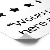 Would Poop Here Again 4 1/2 Stars Bathroom Poster (Coin)