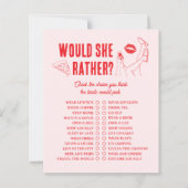 Would She Rather Bridal Shower Game Girl Gone Mild (Voorkant)