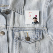 Would You Be My Valentine? Vierkante Button 5,1 Cm (In situ)