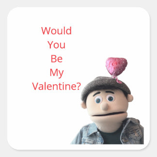 Would You Be My Valentine? Vierkante Sticker