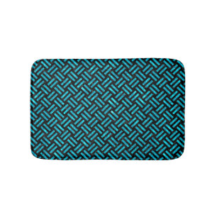 WOVEN2 ZWARTE MARBLE & TURQUOISE MARBLE BADMAT
