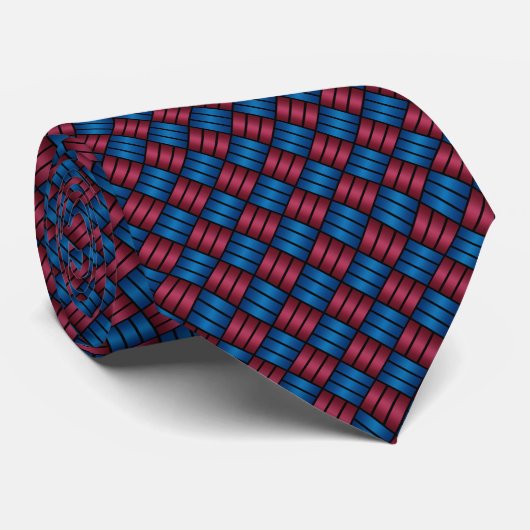 Woven Blue Raspberry Stropdas (Opgerold)