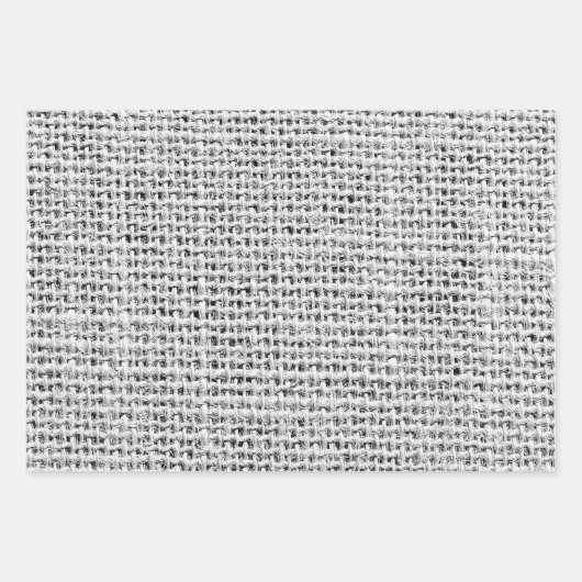 Woven Burlap Gift Wrap - Rustic Burlap Pattern Inpakpapier Vel (Voorkant 2)