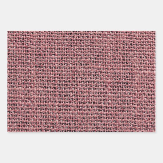 Woven Burlap Gift Wrap - Rustic Burlap Pattern Inpakpapier Vel (Voorkant)