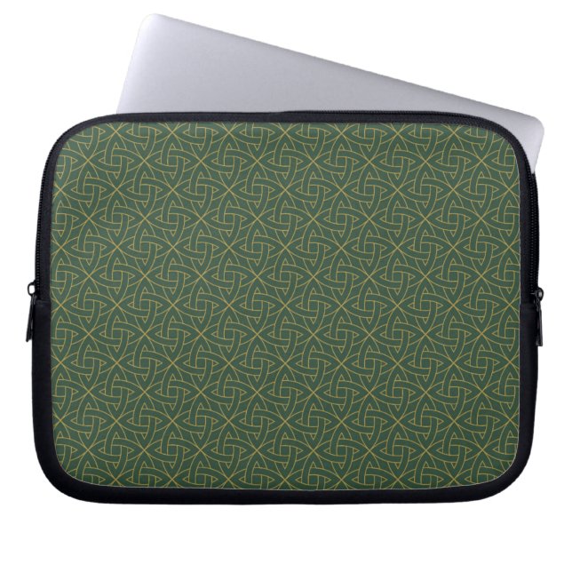 Woven Celtic Knot Pattern Laptop Sleeve (Voorkant)