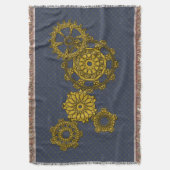 Woven Clockwork Throw Blanket Deken (Voorkant Verticaal)