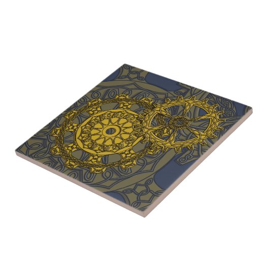 Woven Clockwork Tile Tegeltje (Zijkant)