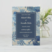 Woven Floral Wedding Save the Date (Staand voorkant)