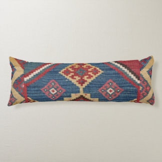 Woven Kilim Royal Blue Yellow Classic  Lichaamskussen