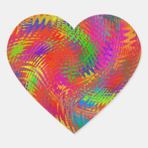 Woven Rainbow Hart Sticker