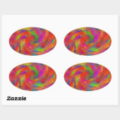 Woven Rainbow Ovale Sticker (Vel)