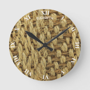 Woven Seagrass Seamless Pattern Imitation Ronde Klok