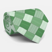 Woven Spring Green Diagonal Tiles Stropdas (Opgerold)