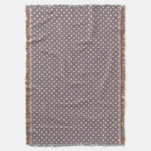 Woven Throw Blanket Stippen Dark Paars Cream Deken (Voorkant Verticaal)