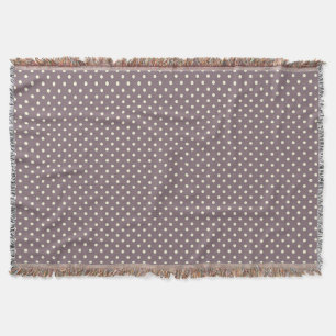 Woven Throw Blanket Stippen Dark Paars Cream Deken