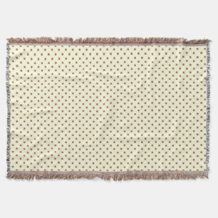 Woven Throw Blanket Stippen Donker Bruin Cream Deken