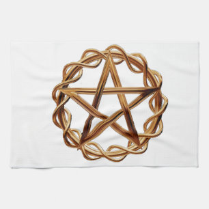 Woven Wicca Pentagram Theedoek