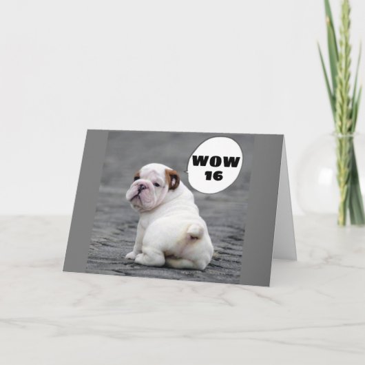 WOW—**16*** WEG OM TE GAAN! KAART (Voorkant)