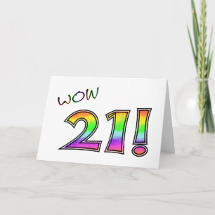 WOW 21E VERJAARDAG KAART