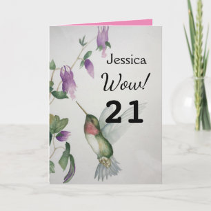 Wow! 21e verjaardag Wonderful Years Wenskaart Kaart